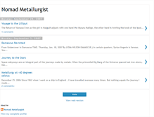 Tablet Screenshot of nomadmetallurgist.blogspot.com