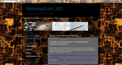 Desktop Screenshot of matematicas302.blogspot.com
