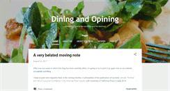 Desktop Screenshot of diningandopining.blogspot.com