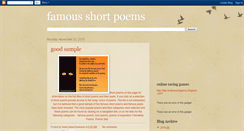 Desktop Screenshot of famoushortpoems.blogspot.com