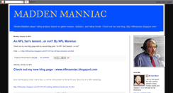 Desktop Screenshot of maddenmanniac.blogspot.com