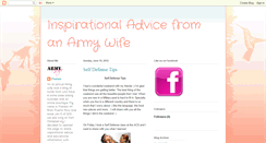 Desktop Screenshot of inspirationaladvicefromanarmywife.blogspot.com