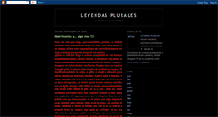 Desktop Screenshot of leyendasplurales.blogspot.com