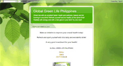 Desktop Screenshot of globalgreenlifephilippines.blogspot.com