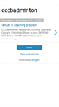Mobile Screenshot of cccbadminton.blogspot.com
