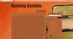 Desktop Screenshot of openinggambits.blogspot.com