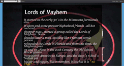 Desktop Screenshot of lords-of-mayhem.blogspot.com