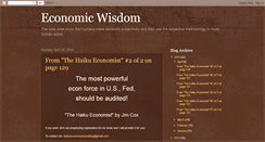 Desktop Screenshot of economicwisdom.blogspot.com