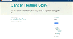 Desktop Screenshot of cancerhealingstory.blogspot.com