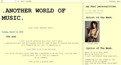 Desktop Screenshot of anotherworldofmusic.blogspot.com