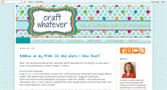 Desktop Screenshot of craftwhatever.blogspot.com