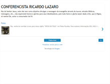 Tablet Screenshot of conferencistaricardolazaro.blogspot.com