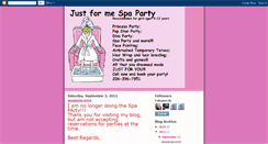 Desktop Screenshot of justformespaparty.blogspot.com