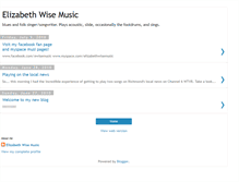 Tablet Screenshot of elizabethwisemusic.blogspot.com