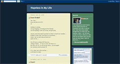 Desktop Screenshot of hopelessinmylife.blogspot.com