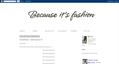 Desktop Screenshot of becauseitsfashion.blogspot.com