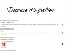 Tablet Screenshot of becauseitsfashion.blogspot.com