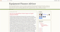 Desktop Screenshot of equipmentfinanceadvisor.blogspot.com