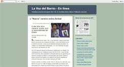Desktop Screenshot of lavozdelbarrio-enlinea.blogspot.com