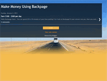 Tablet Screenshot of makemoneyusingbackpage.blogspot.com