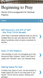 Mobile Screenshot of beginningtopray.blogspot.com