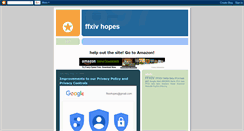Desktop Screenshot of ffxivhopes.blogspot.com