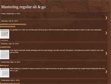Tablet Screenshot of mastering-sit-and-go.blogspot.com