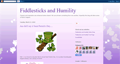 Desktop Screenshot of fiddlesticksandhumility.blogspot.com