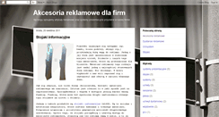 Desktop Screenshot of akcesoriareklamowe.blogspot.com