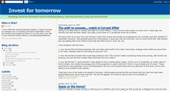 Desktop Screenshot of investfortomorrow.blogspot.com