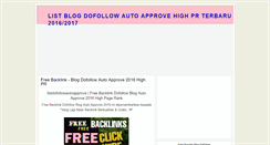 Desktop Screenshot of listdofollowautoapprove.blogspot.com