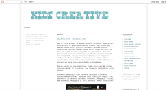 Desktop Screenshot of kidscreative.blogspot.com