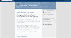 Desktop Screenshot of gettingpredictable.blogspot.com