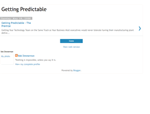 Tablet Screenshot of gettingpredictable.blogspot.com