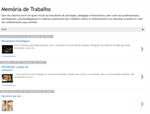 Tablet Screenshot of memoriadetrabalho.blogspot.com