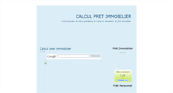 Desktop Screenshot of calcul-pret-immobilier.blogspot.com