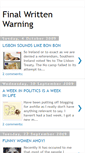 Mobile Screenshot of finalwrittenwarning-willmarch.blogspot.com