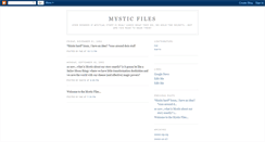 Desktop Screenshot of mysticfiles.blogspot.com