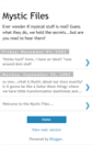 Mobile Screenshot of mysticfiles.blogspot.com