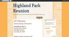 Desktop Screenshot of highlandparkreunion.blogspot.com