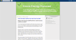 Desktop Screenshot of greenenergyforecast.blogspot.com