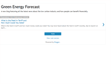 Tablet Screenshot of greenenergyforecast.blogspot.com