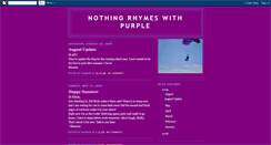 Desktop Screenshot of nothing-rhymes-with-purple.blogspot.com