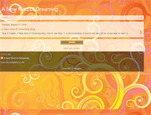 Tablet Screenshot of a-new-kind-of-dreaming.blogspot.com