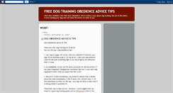 Desktop Screenshot of dog--training--dog--training.blogspot.com