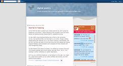 Desktop Screenshot of digitalpoetry.blogspot.com
