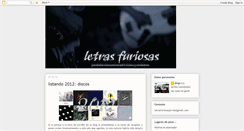 Desktop Screenshot of letrasfuriosas.blogspot.com