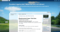 Desktop Screenshot of excellentnigeriajobs.blogspot.com