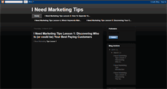 Desktop Screenshot of ineedmarketingtips.blogspot.com