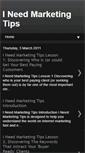 Mobile Screenshot of ineedmarketingtips.blogspot.com